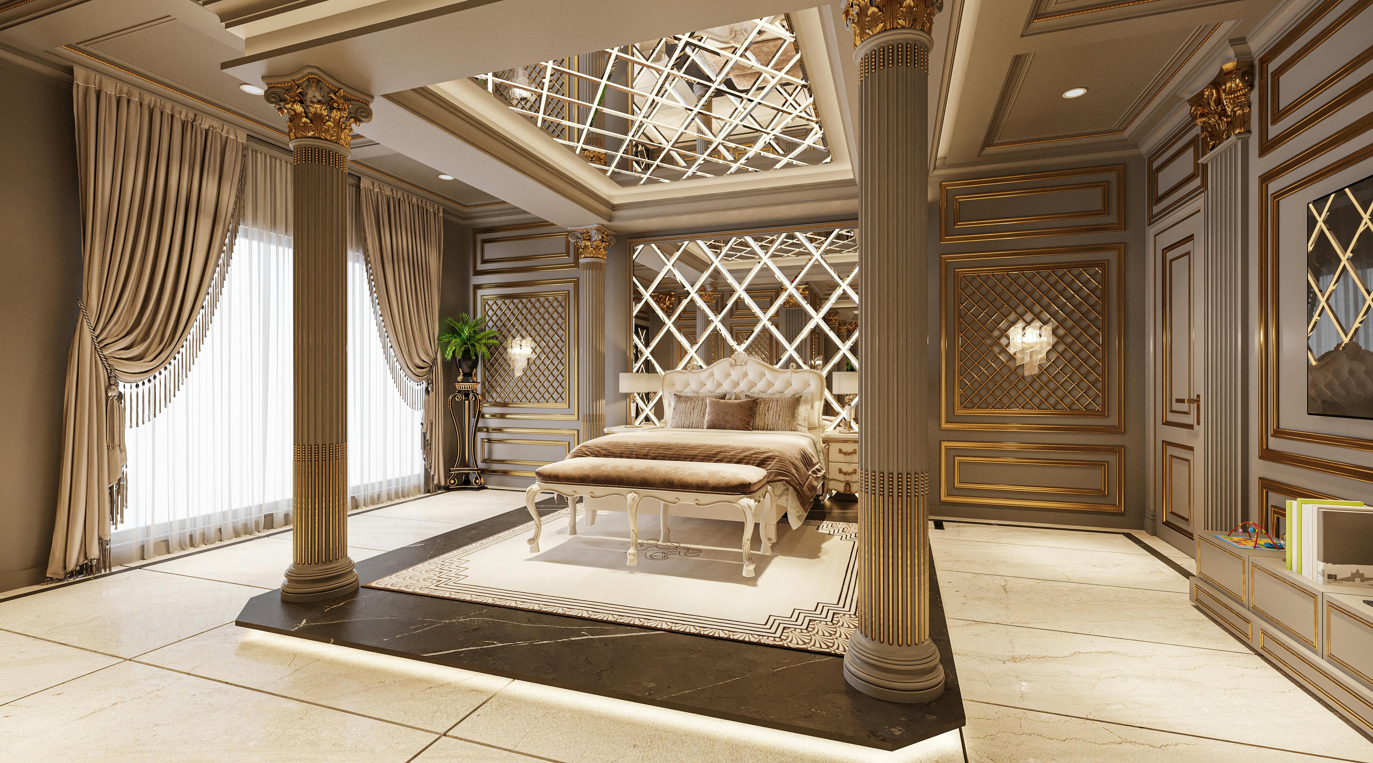 Refined bedroom interior